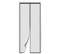 Moustiquaire Magnétique 97 x 176 cm Fermeture Automatique Rideau Anti Mouche avec Ruban Adhésif pour Portes de Balcon Portes de Fenêtre, de Terrasse, Noir