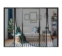 Moustiquaire magnétique à aimant, 250x230cm avec aimants, pour balcon et porte, fenêtre, fixation rapide sur fenêtres et balcons,Noir