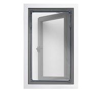 Moustiquaire magnétique amovible pour fenêtre de 60 x 100 cm - Réglable en polyester pour garder les insectes, les mouches et les moustiques à l'extérieur