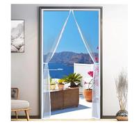 Moustiquaire magnétique blanche for porte et fenêtre, taille personnalisée, for intérieur extérieur, anti-mouches insectes, invisible transparente pour balcon Salon(Width 120cm,Height 215cm)