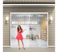 Moustiquaire Magnétique de Porte, 350x220cm Modèles les Plus Récents, Moustiquaire Pour Porte de Balcon, Porte de Fenêtre, Porte de Terrasse, Sans Perçage Blanc Personnalisable