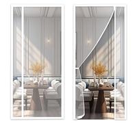 Moustiquaire magnétique de porte moustiquaire pour balcon fenêtre terrasse sans perçage blanche 95x215cm