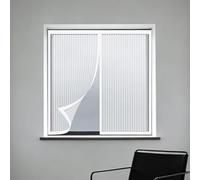 Moustiquaire Magnetique Fenetre 105 x 110 cm Perçage Maille Ultra Fine Rideau Magnétique Anti Moustique Amovible, Facile à Installer Adaptée à Toutes Fenêtres, Blanc