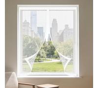 Moustiquaire Magnétique Fenêtre 60 x 100 cm Automatiquementfermé, Sans Percer Moustiquaire pour Fenetre Installation Facile pour Balcon, Chambre et Salon, Blanc