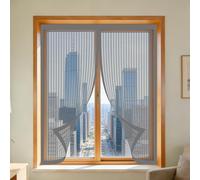 Moustiquaire Magnetique Fenetre 60 x 60 cm Perçage Maille Ultra Fine Moustiquaire pour Fenêtres Installation Facile Adaptée à Toutes Fenêtres, Gris