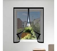 Moustiquaire Magnetique Fenetre 70 x 180 cm Perçage Maille Ultra Fine Aimantée Auto Adhésif en Maille Installation Facile pour Chambre, Couloirs, Porte Patio, Noir