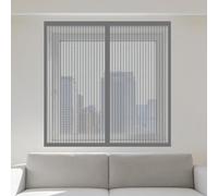 Moustiquaire Magnétique Fenêtre 85 x 110 cm Perçage Maille Ultra Fine Rideau de Porte Antimoustique Amovible, Facile à Installer pour Chambre, Couloirs, Porte Patio, Gris