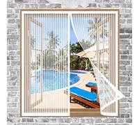Moustiquaire Magnetique Fenetre 85 x 115 cm, Moustiquaire Aimantée Fenetre, Anti Insecte Pliable pour La Plupart Les Types de FenêTres ou Porte, Blanc