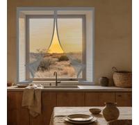 Moustiquaire Magnetique Fenetre 95 x 95 cm Aimants Puissants Fermeture Rideau Magnétique Anti Moustique Amovible, Facile à Installer pour Chambre, Couloirs, Porte Patio, Gris