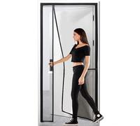 Moustiquaire Magnétique Fenêtre Anti-Moustique Rideau Magnétique Facile à installer 220x235cm Se ferme tout seul pour Entrées, Portes, Patios, Noir