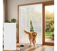 Moustiquaire Magnétique For Porte De Balcon, 90 X 200 Cm, Sans Perçage, Aimants Plus Puissants Que Les Classiques(White,150x220cm)