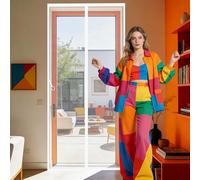 Moustiquaire Magnétique Porte 103 x 262 cm Différentes Tailles Moustiquaire pour Porte Se Ferme Tout Seul Idéale pour Balcons, Caves, Chambres, Blanc