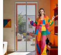 Moustiquaire Magnétique Porte 111 x 256 cm Différentes Tailles Moustiquaire pour Porte Se Ferme Tout Seul Idéale pour Balcons, Caves, Chambres, Gris