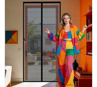 Moustiquaire Magnétique Porte 111 x 268 cm Différentes Tailles Moustiquaire pour Porte Se Ferme Tout Seul Idéale pour Balcons, Caves, Chambres, Noir