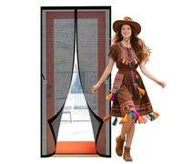 Moustiquaire Magnétique Porte 137 x 192 cm Différentes Tailles Rideau Aimanté pour Porte et Fenêtre Se Ferme Tout Seul pour Balcon, Cave et Terrasse, Noir