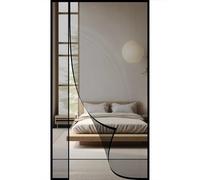 Moustiquaire Magnétique Porte 160x195cm Ouverture Latérale Rideau Moustiquaire Porte Fenetre Mains Libres Rideau de Séparation en Maille Animaux AcceptéS Noir