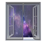 Moustiquaire Magnétique Porte 70 x 90 cm Rideau Porte Anti Insectes Laisse Passer L'Air Frais Moustiquaire Fenetre Pour Divers De Fenêtres, Gris