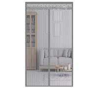 Moustiquaire MagnéTique Porte 90x215cm Mailles Très Fines Moustiquaire Porte AimantéE Installation Facile, pour Porte d Entrée Intérieur, Patio, Coulissante, Gris A