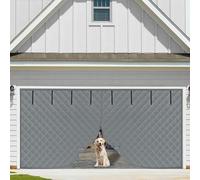 Moustiquaire Magnétique Porte De Garage En Hiver, Kit D'isolation Pour Porte De Garage, Rideau De Portes Isolant Thermique, Housse De Portes En Tissu Oxford Pour 2 Voitures(Coffee,9*7ft/275*214cm)