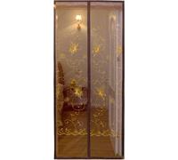 Moustiquaire magnétique Porte Moustiquaire pour porte de balcon Salon Montage collé Sans percer 85x200cm Broderie Papillon