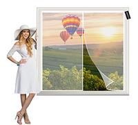 Moustiquaire Magnétique Porte- Rideaux Toile Insect Ecran 60x75cm Rideau de Porte Antimoustique avec Fermeture Aimantée Facile à Installer pour Couloirs Patio Blanc