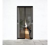 Moustiquaire Magnétique pour Porte 100 x 100 cm Maille Ultra Fine Fermeture Automatique Sans Perçage Bandes Magnétiques Moustiquaire Porte Magnétique pour de Balcon, Noir