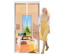 Moustiquaire Magnétique pour Porte 103 x 294 cm Différentes Tailles Moustiquaire de Balcon Puissants Aimants, Fermeture Automatique Idéale pour Balcons, Caves, Chambres, Blanc