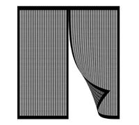 Moustiquaire Magnétique pour Porte 110 x 210 cm Mains Libres Porte D'Écran Magnétique avec Crochet pour Couloirs, Portes, Patio, De Portes de Salon, Noir