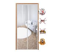 Moustiquaire magnétique pour porte - 180 x 205 cm - En maille très résistante - Réduction du bruit et des insectes - Pour chambre à coucher, cuisine - Gris