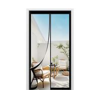 Moustiquaire magnétique pour porte - 181 x 284 cm - Bloque les insectes pour terrasse et balcon - Facile à installer - Garde l'air frais - Noir