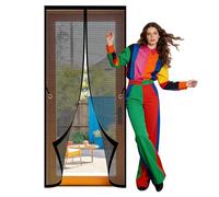 Moustiquaire Magnétique pour Porte 76 x 234 cm Sans Perçage, Installation Facile Magnétique Moustiquaire Porte Anti Mouches et Insectes pour Balcon Salon Chambre Portes, Noir