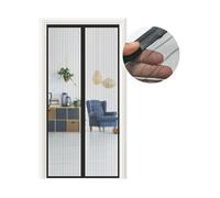 Moustiquaire magnétique pour porte 85 x 200 cm - Noire, sans perçage, fermeture automatique