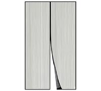 Moustiquaire Magnétique Pour Porte Apalus, Rideau en Maille, Joint Magnétique de Haut en Bas avec Fermeture Automatique, Maintient l'air frais à l'intérieur (140x240cm, Noir)