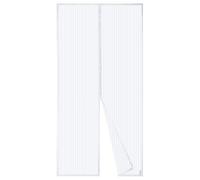 Moustiquaire Magnétique Pour Porte Apalus, Rideau en Maille, Joint Magnétique de Haut en Bas avec Fermeture Automatique, Maintient l'air frais à l'intérieur (120x250cm, Blanc)