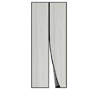 Moustiquaire Magnétique Pour Porte Apalus, Rideau en Maille, Joint Magnétique de Haut en Bas avec Fermeture Automatique, Maintient l'air frais à l'intérieur (90x230 CM,Noir)