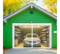 Moustiquaire magnétique pour porte de garage, maille en fibre de verre pour un accès facile, entrée mains libres, idéale pour terrasse, extérieur, salle de sport et protection solaire