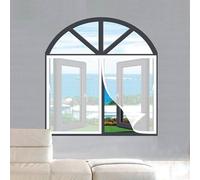 Moustiquaire Magnétique pour Porte Fenêtre 100 x 115 cm Puissants Aimants, Fermeture Automatique Moustiquaires pour Fenêtre pour Entree Balcon, Porte Fenetre, Blanc