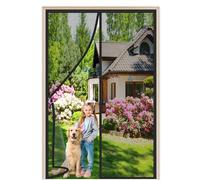 Moustiquaire Magnétique pour Portes 215x265cm Moustiquaire sur Mesure Rideau Aimantée Maille Ultra Fine Fermeture Automatique Facile à Installer pour Plupart Les Types FenêTres Noir