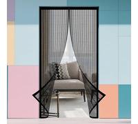 Moustiquaire Magnétique pour Portes 219 x 208 cm Installation Facile Sans Outils Moustiquaire Porte Fenetre Magnetique Respirante pour Couloirs Portes Patio, Noir