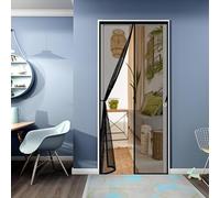 Moustiquaire Magnétique pour Portes 65 x 177 cm Anti-Moustique avec Aimants Différentes Tailles Moustiquaire Porte Fenetre pour Couloirs, Portes, Patio, Noir
