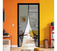 Moustiquaire Magnétique pour Portes 80 x 195 cm Ne Nécessite Aucun Perçage et Grâce Au Montage Facile Moustiquaire Fenêtre Aimantée Sans Perçage pour de Balcon Chambre, Noir
