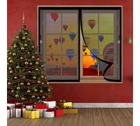 Moustiquaire Magnétique pour Portes 83 x 210 cm Puissants Aimants, Fermeture Automatique Moustiquaire pour Portes pour Entree Balcon, Porte Fenetre, Noir