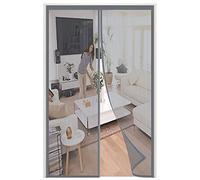 Moustiquaire Magnétique pour Portes,90x220cm (35.43x86.61in) Fermeture Automatique Rideau de Anti-Insectes Empêche Les Insectes D'entrer,Pour Porte Patio Couloirs-Gris