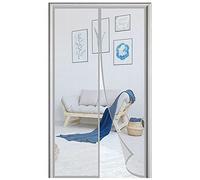 Moustiquaire magnétique pour portes et portes 200 x 205 cm, fermeture automatique, installation sans perçage, installation facile, barrière blanche ct pour un espace de vie libre et élégant.