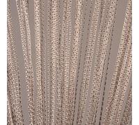 Moustiquaire Medusa - Rideau de porte 100 x 220 cm - Marron foncé Transparent