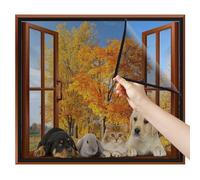 Moustiquaire micro-perforée pour fenêtres, matière fibre de verre indéchirable, maille lavable, protection totale, moustiquaire fenêtre 60x70cm