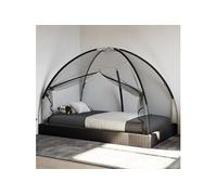 vidaXL Moustiquaire mongole avec portes 220 maille noir 200x120x130 cm, moustiquaire pour lit, moustiquaire portable, moustiquaire pliable