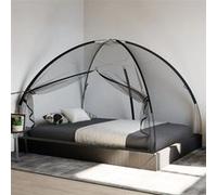 Moustiquaire mongole avec portes 220 maille noir 200x150x140 cm Noir G