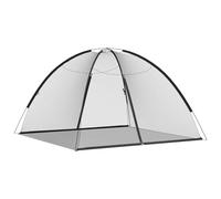 Moustiquaire mongole avec portes 220 maille noir 200x200x135 cm