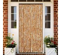 vidaXL Moustiquaire Chenille Ocre et blanc 90x220 cm